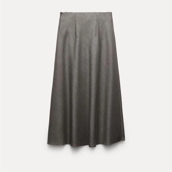 ZARA WOOL BIAS SKIRT - Picture 7 of 11